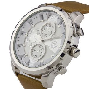 N.Y. London Epsilon Men’s watch Cognac Leather Strap